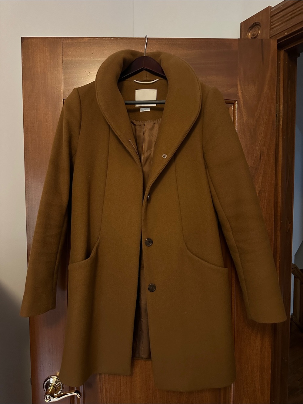 Wilfred Cocoon Coat in Cigar size small